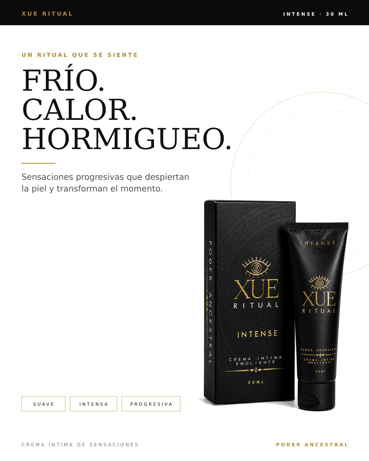XUE Ritual Intense con sensaciones de frío, calor y hormigueo